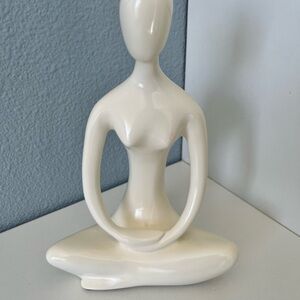 Studio Nova White Ceramic Meditation / Yoga Figurine